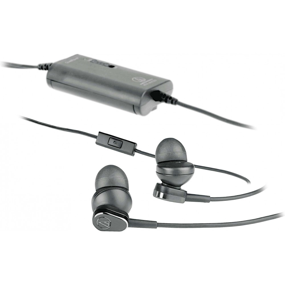 Audio-Technica ATH-ANC33iS Auriculares In-Ear Inalámbricos con Cancelación Activa de Ruido QuietPoint®