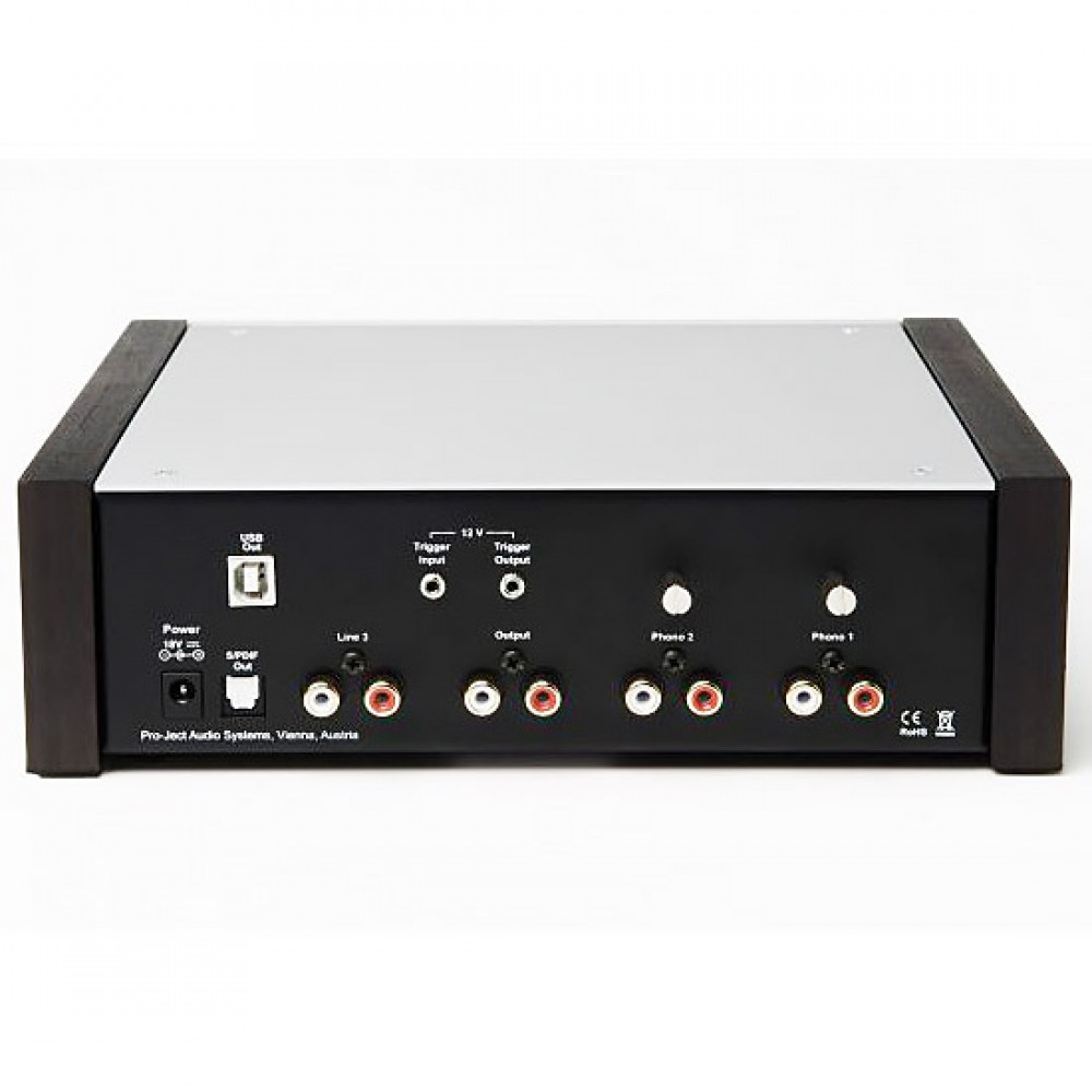 Pro-Ject Phono Box DS2 USB Phono PreampSilver with Eucalyptus side panels